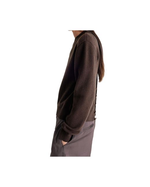 Lemaire Brown Reversible Buttoned Sweater