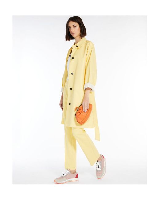 Weekend by Maxmara Yellow Plain Knitted Trousers