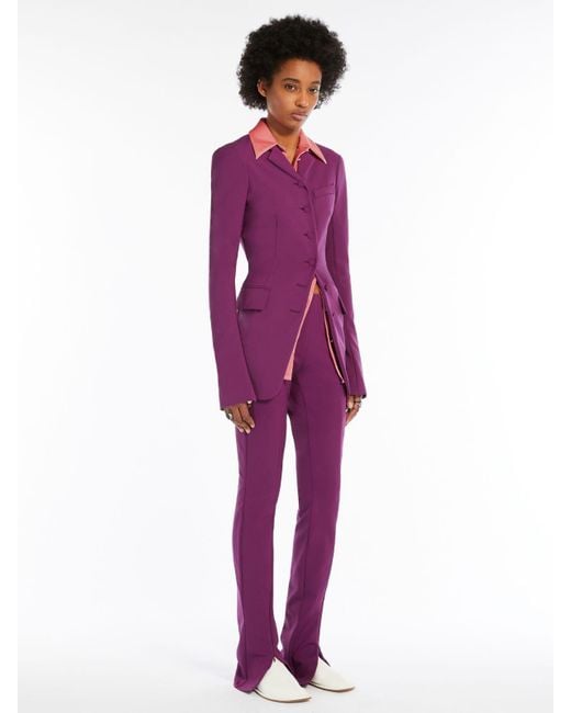 Sportmax Purple Single-Breasted Jacket