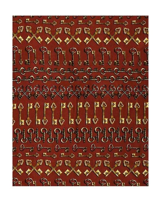 Dolce & Gabbana Red Silk Printed Silk Scarf for men