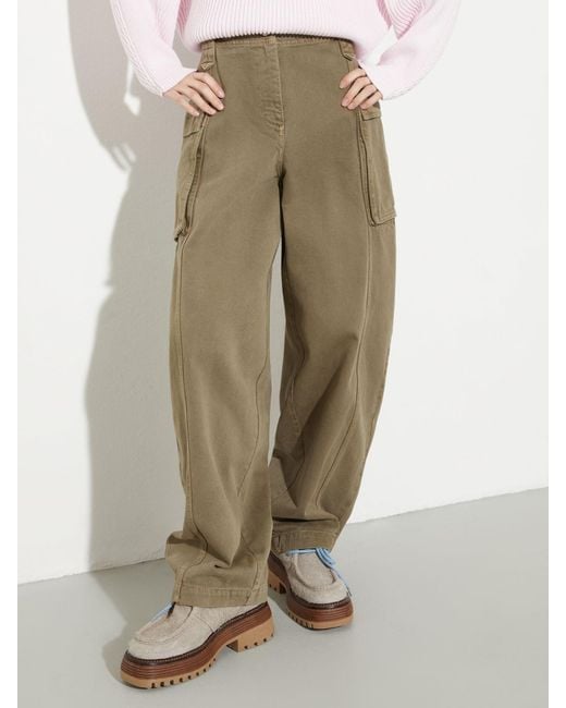 MAX&Co. Green Barrel-Leg Cargo Trousers
