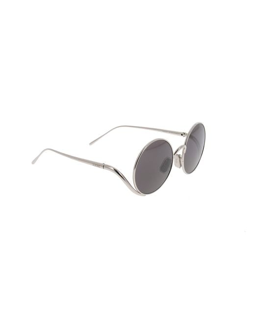 Loewe White Round Frame Sunglasses
