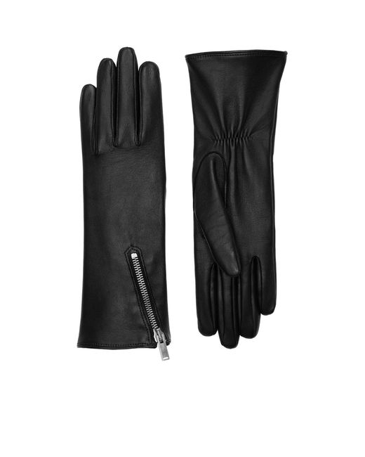 Saint Laurent Black Zip Gloves