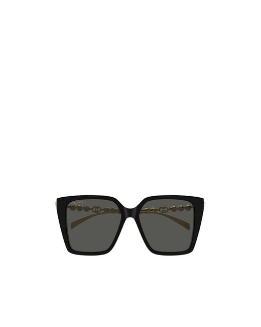 Gucci Black Eyewear Square Frame Sunglasses