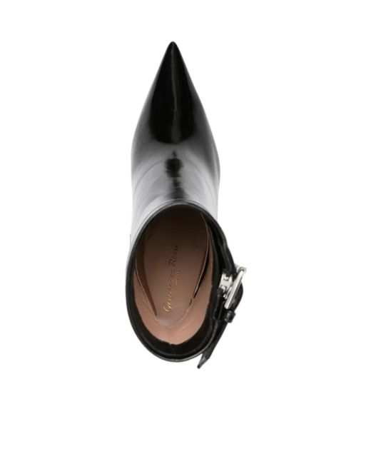 Gianvito Rossi Black 95Mm Leather Ankle Boots