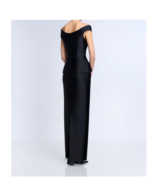 Solace London Black Ruffled Dress