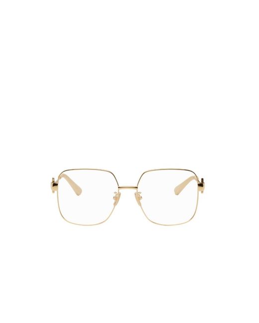 Bottega Veneta White Eyewear Square Frame Glasses for men
