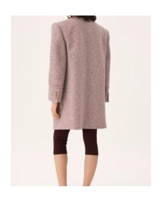 Chloé Purple Button Patch Pocket Coat