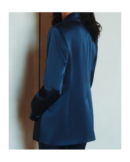 Marella Blue Satin Blazer