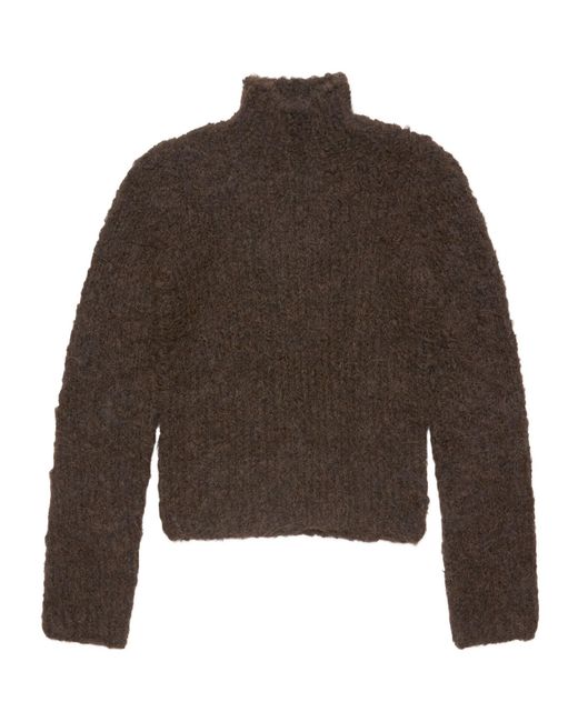 Acne Brown Hand-Knit Alpaca Sweater for men