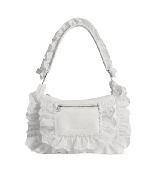 Simone Rocha White Pillowcase Ruffled Shoulder Bag
