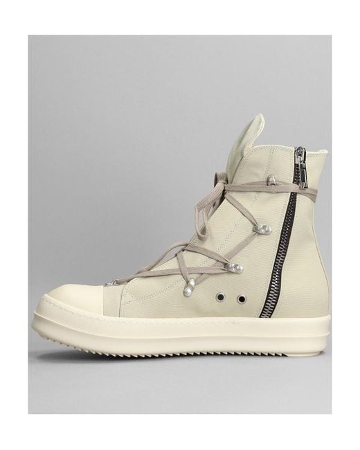 Rick Owens Natural Hexa High-Top Sneakers for men