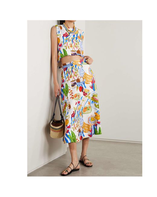 Farm Rio Blue Patterned Top