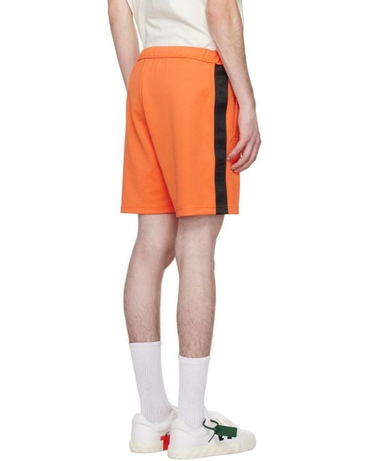 Heron Preston Orange Logo Shorts for men