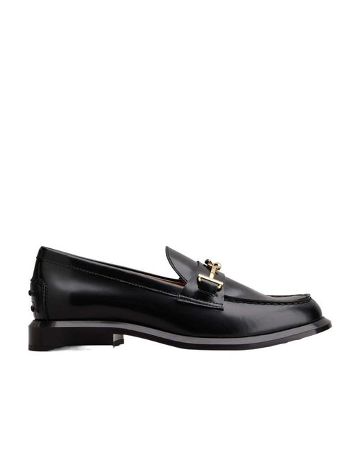 Tod's Black Round-Toe Loafers