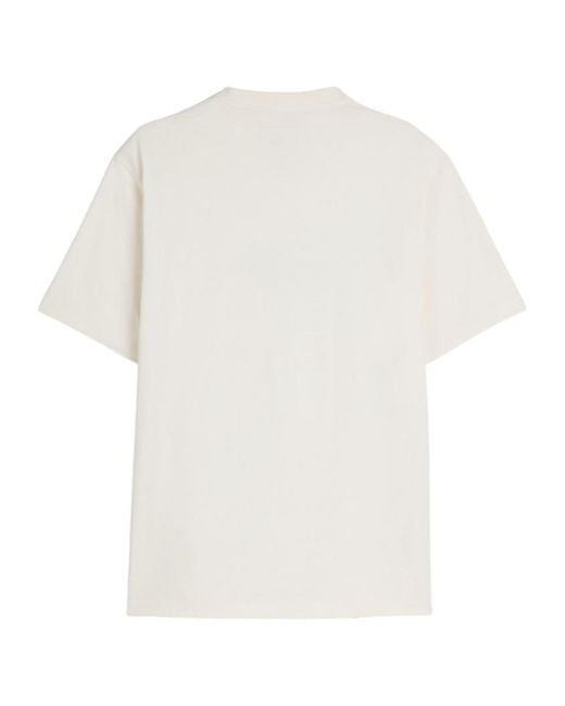 Y-3 White Liquid Logo Short Sleeve Tee for men