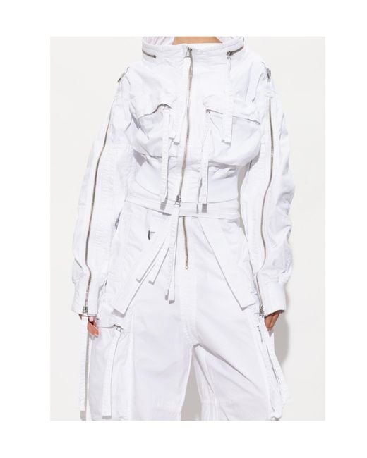 DSquared² White Multi-Pocket Zip Jacket