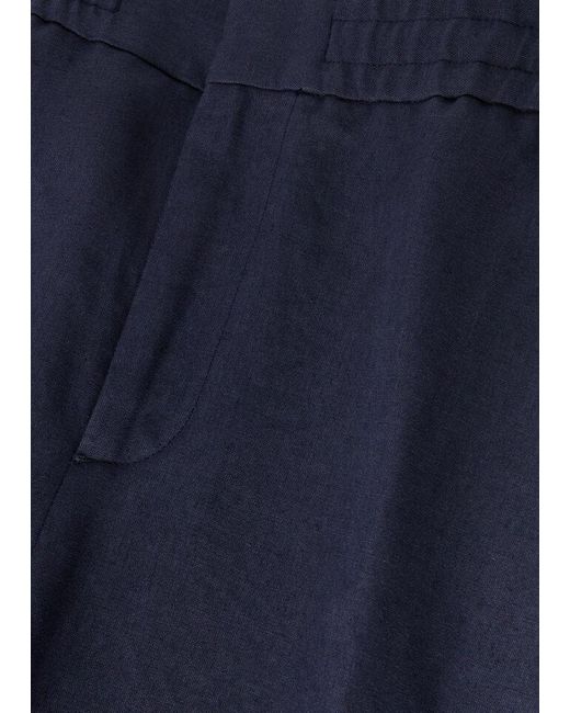 Loro Piana Blue Elastic Waist Casual Pants for men