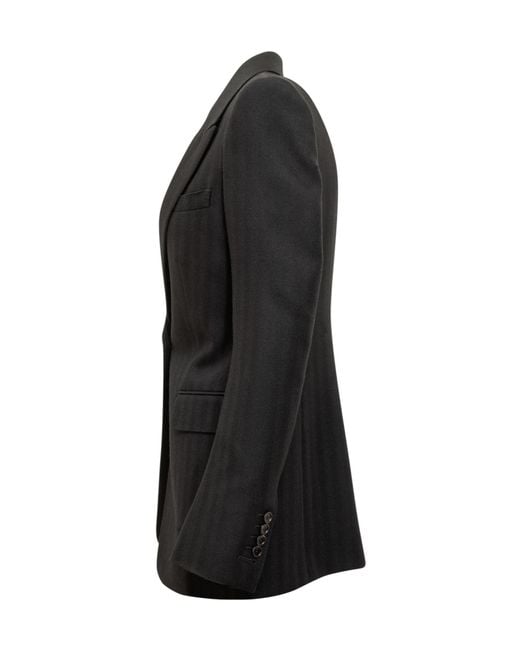 Tom Ford Black Striped Tailored Jacket