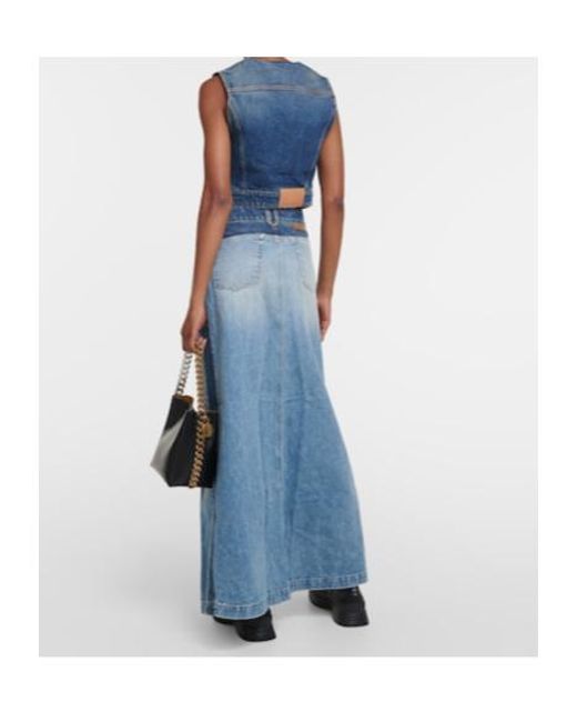 Stella McCartney Blue Denim Maxi Skirt