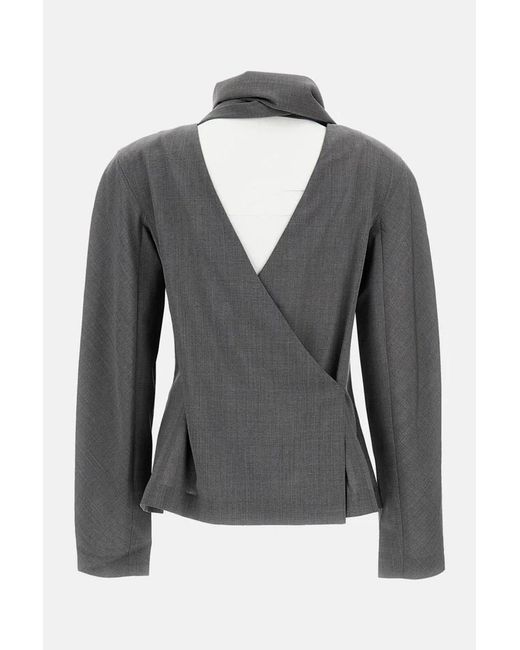 Jacquemus Gray The Chale Long Sleeved Blouse