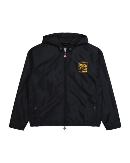 Casablanca Black Heat Map Ripstop Hooded Jacket for men