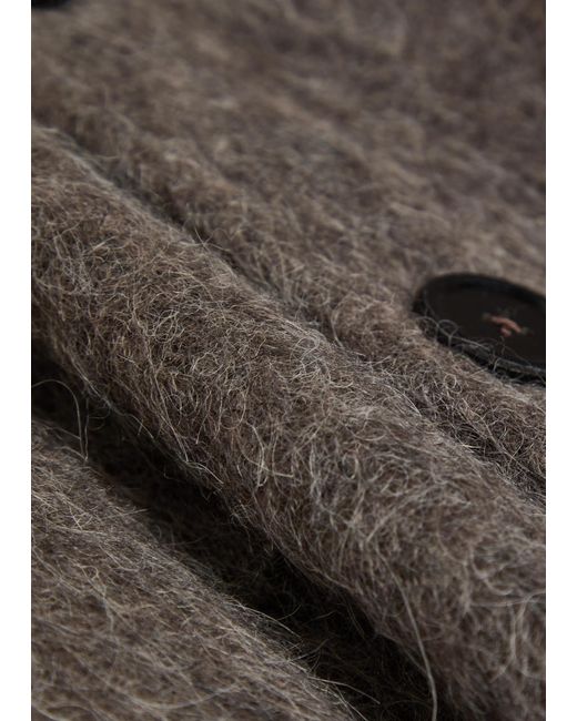 Our Legacy Brown Brushed Knit Cardigan for men