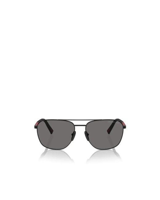 Prada Linea Rossa White Prada Eyewear Aviator Sunglasses for men