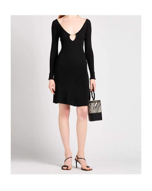 Jacquemus Black Long-Sleeved Dress