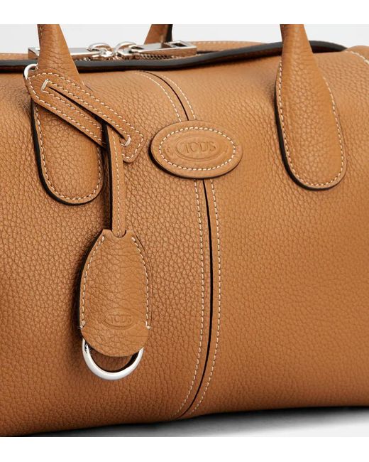 Tod's Brown Logo Embossed Tote Bag