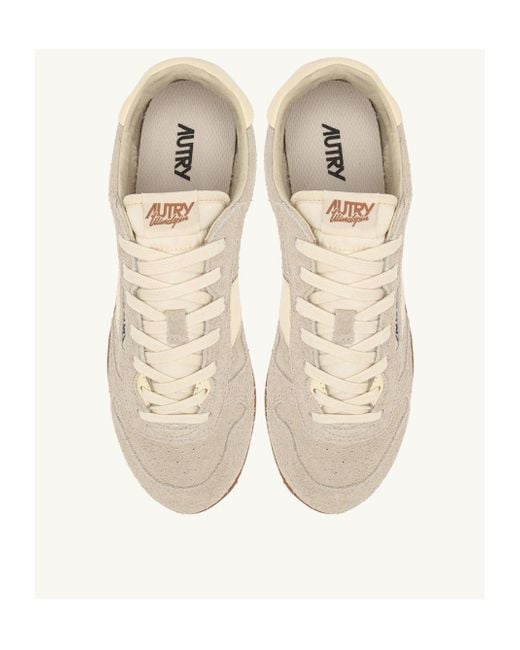 Autry White Windspin Lace-Up Sneakers for men