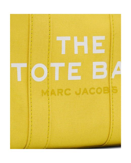 Marc Jacobs Yellow Logo Printed Zip-Up Small Tote Bag