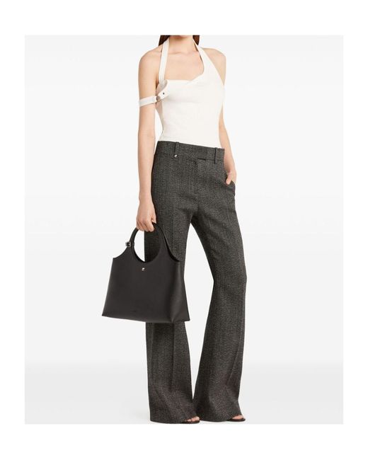 Courreges Black Courrèges Holy Day Logo Detailed Shoulder Bag