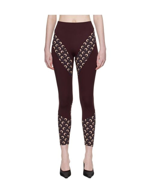 MARINE SERRE Red Moon Pattern Leggings