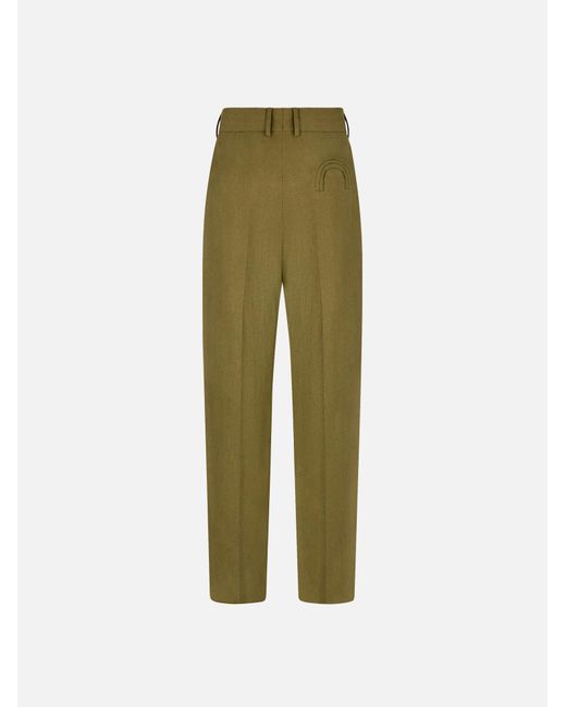 Blazé Milano Green Blazé Milano Mid Day Sun Fox Pleated Pants