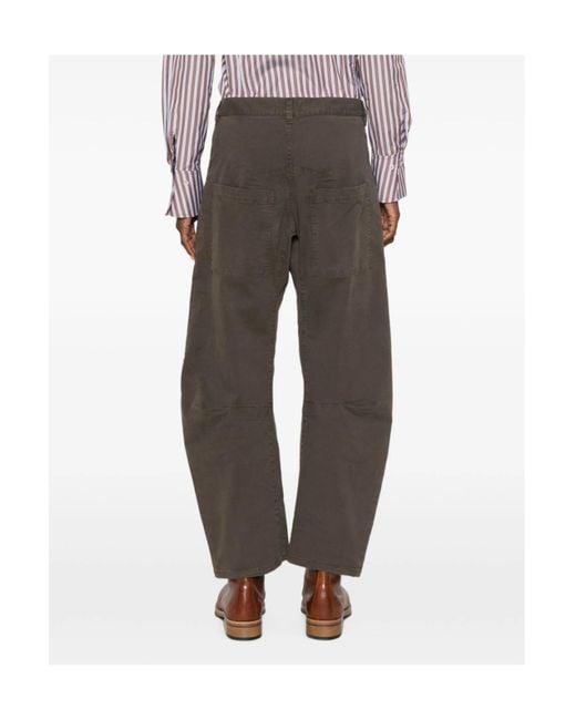 Nili Lotan Gray Casual Trousers With Belt Loops