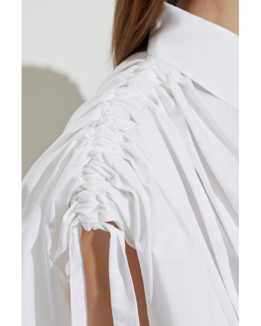 Givenchy White Draped Midi Dress