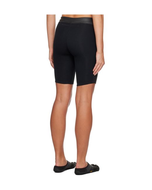 Dion Lee Black Elastic Beach Shorts for men