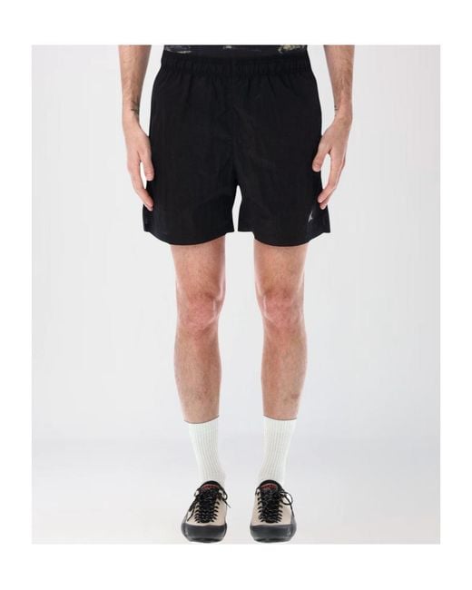 Roa Black Helder 5 Inch Elastic Waist Shorts for men