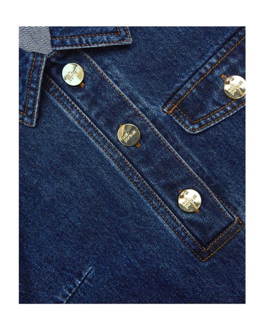 Self-Portrait Blue Denim Sleeveless Mini Dress