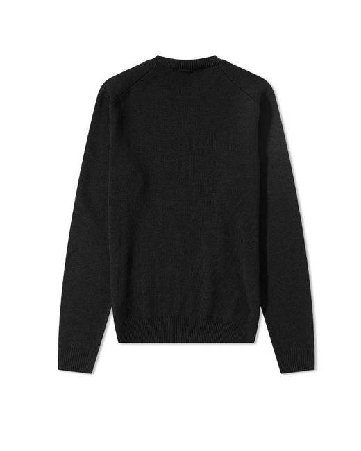 AMI Black Ami De Coeur Knitted Jumper for men