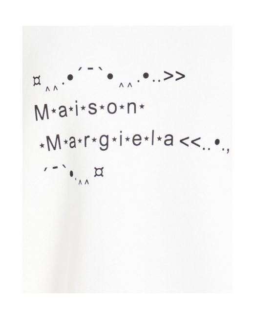 Maison Margiela White Plain Colour Sweatshirt