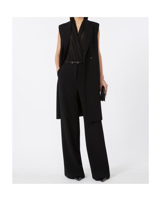 Max Mara Black Studio Jez Flared Trousers