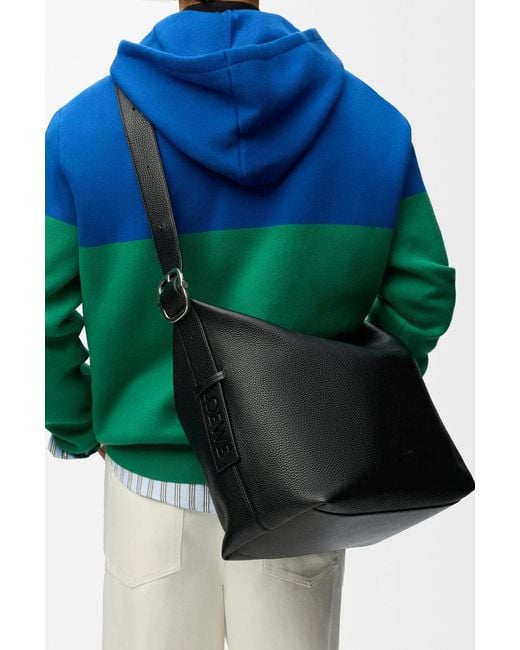 Loewe Black Large Loop Hobo Bag for men