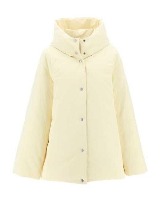 Jil Sander Natural Hooded Down Jacket