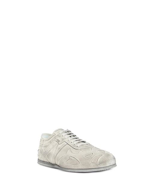 Ann Demeulemeester White Lace-Up Low-Top Sneakers for men