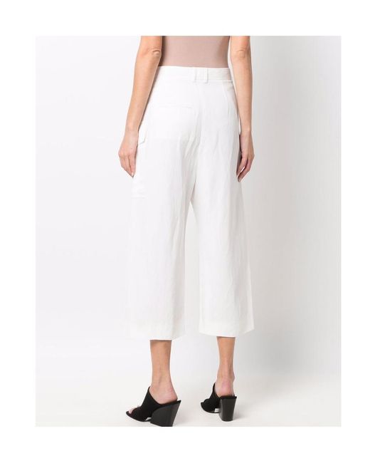 Stella McCartney White High-Waisted Trousers
