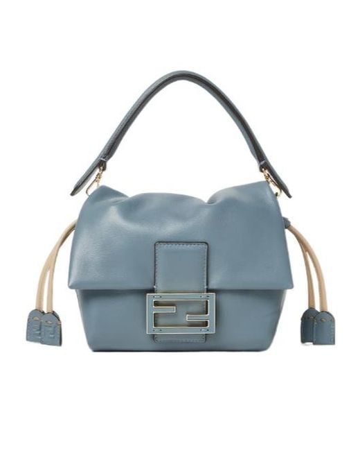 Fendi Blue Mamma Baguette Small