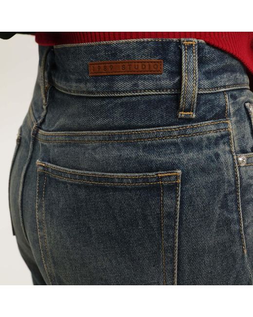 1989 STUDIO Gray Straight-Leg Jeans