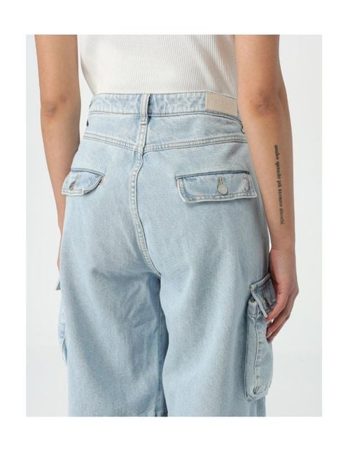 ICON DENIM Blue Rosalia Wide-Leg Cargo Jeans